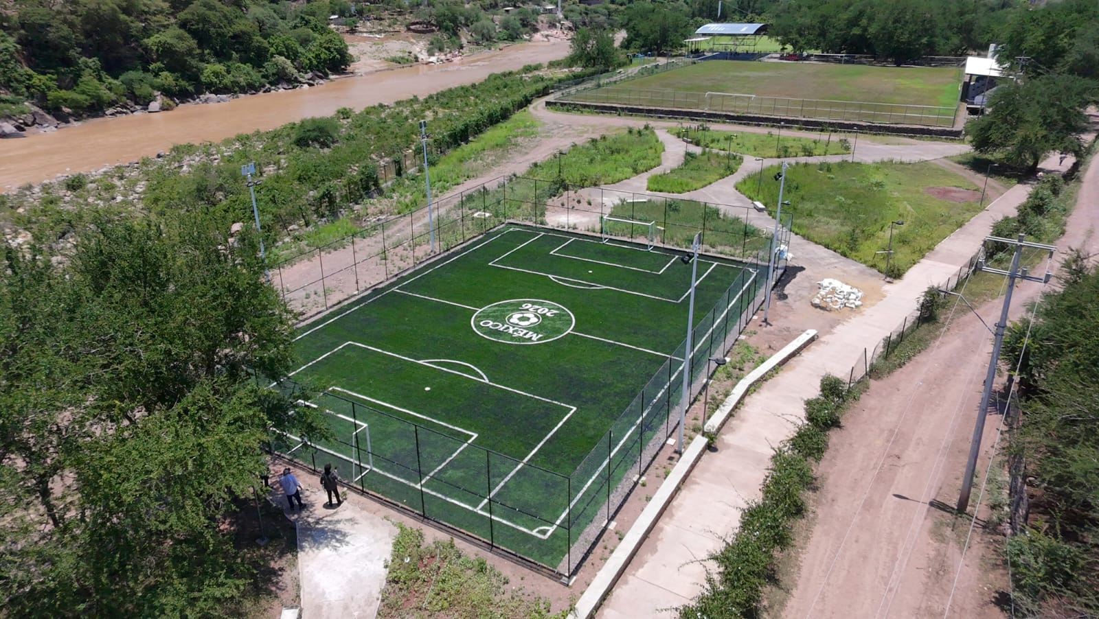 CONSTRUCCIÓN DE CANCHA FÚTBOL 5 EN UNIDAD DEPORTIVA DE JESÚS MARÍA DEL NAYAR