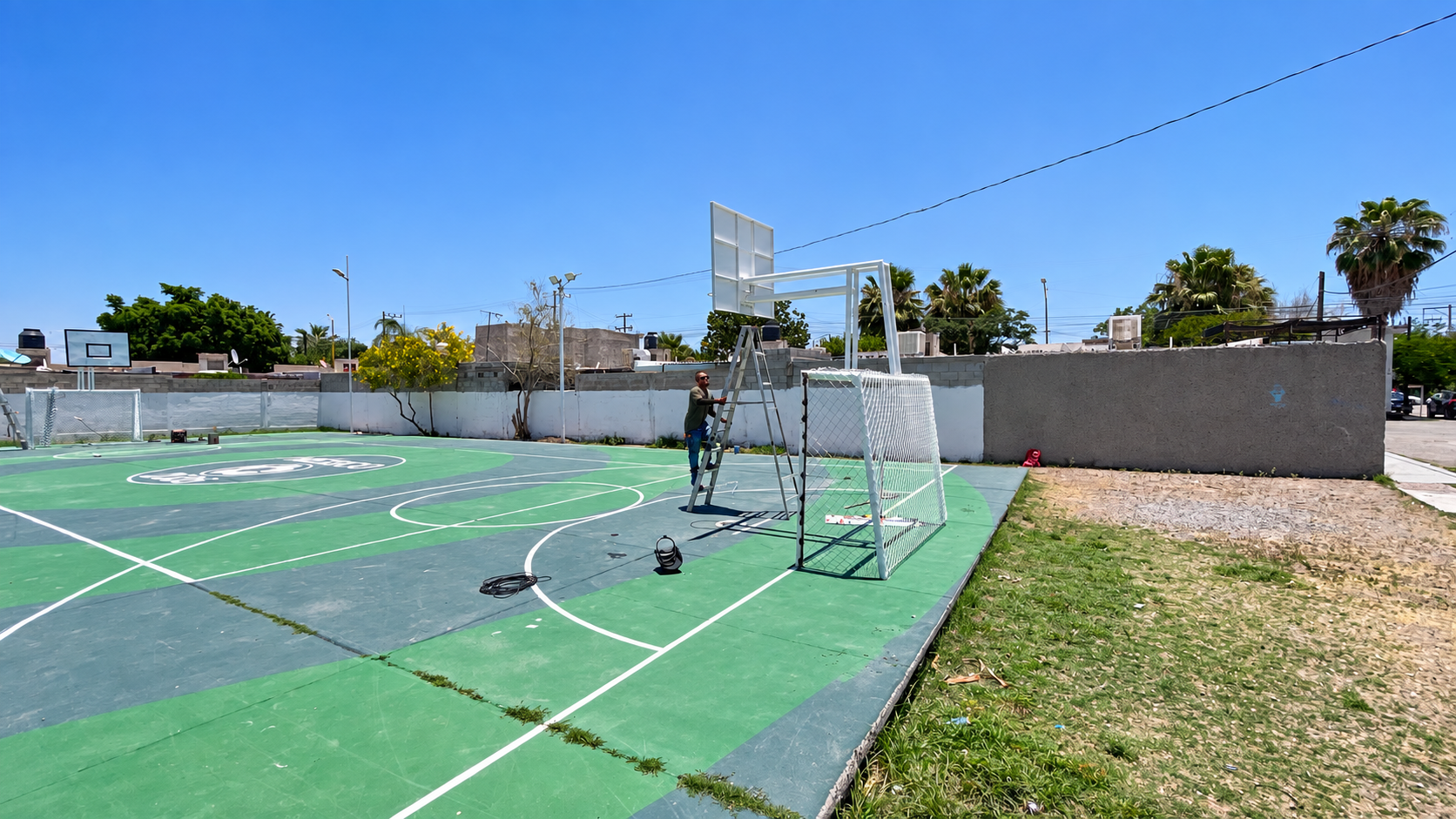 REHABILITACIÓN DE MULTICANCHA EN FRACCIONAMIENTO CERRADAS QUINTAS LERDO EN LERDO