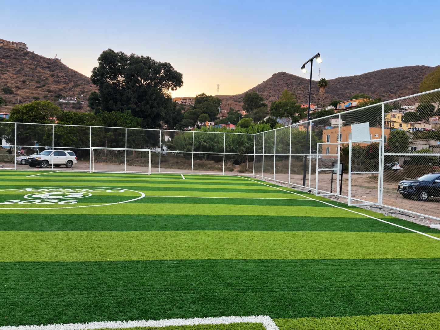 CONSTRUCCIÓN DE CANCHA FÚTBOL 5 EN SANTA ANITA EN PLAYAS DE ROSARITO