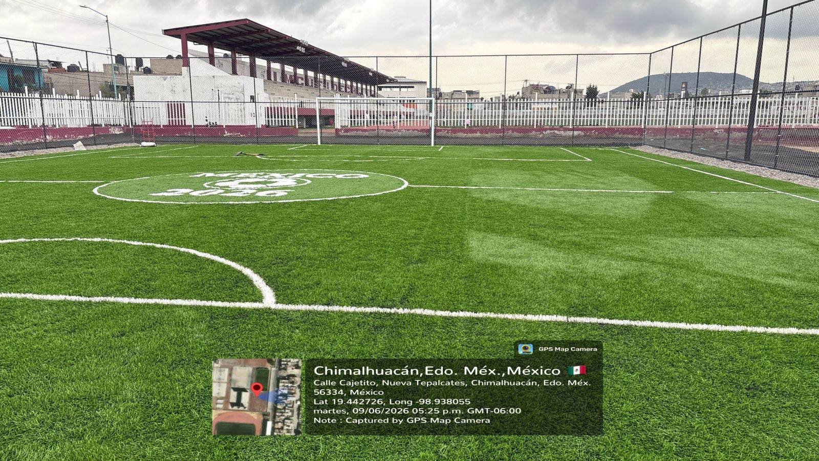 CONSTRUCCIÓN DE CANCHA FÚTBOL 5 EN TEPALCATES EN CHIMALHUACÁN