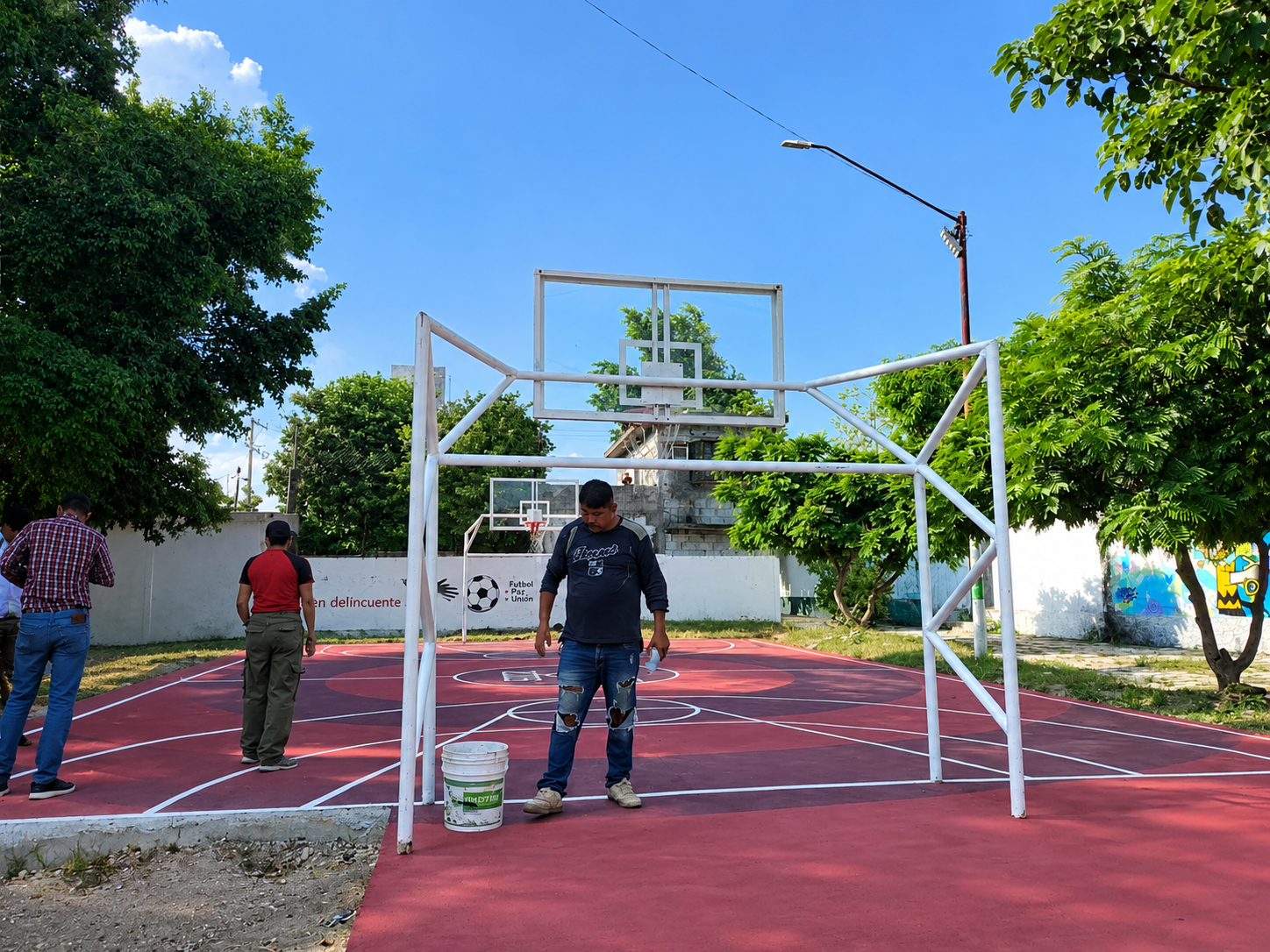 REHABILITACIÓN DE MULTICANCHA EN COLONIA EL CONSUELO EN CIUDAD VALLES