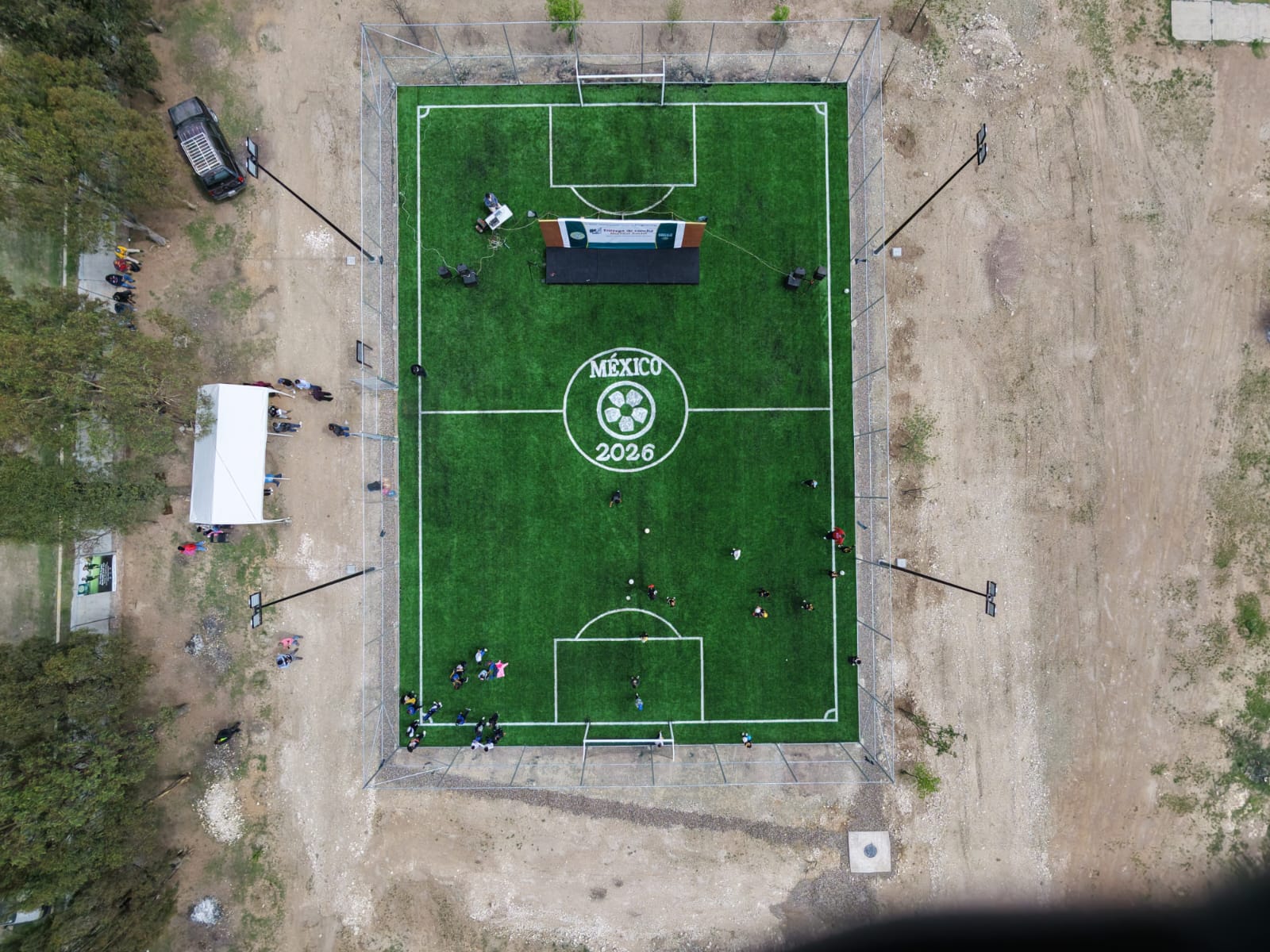 CONSTRUCCIÓN DE CANCHA FÚTBOL 5 EN UNIDAD DEPORTIVA VILLA GONZÁLEZ ORTEGA