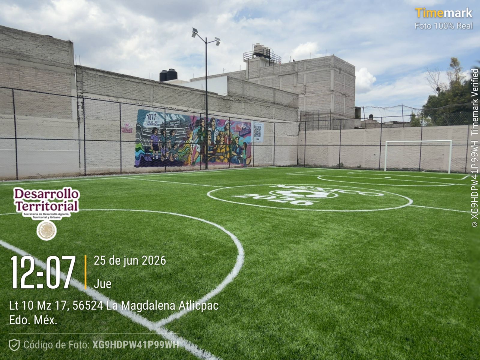 CONSTRUCCIÓN DE CANCHA FÚTBOL 5 EN RÍO GRIJALVA EN LA PAZ