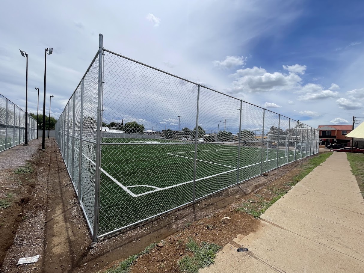 CONSTRUCCION DE CANCHA DE FÚTBOL 7 EN PARQUE CHAMIZAL EN CUAUHTÉMOC