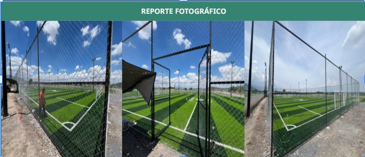 CONSTRUCCIÓN DE CANCHA FÚTBOL 5 EN UNIDAD DEPORTIVA LA PARCELA CANCHA 3 EN ARTEAGA