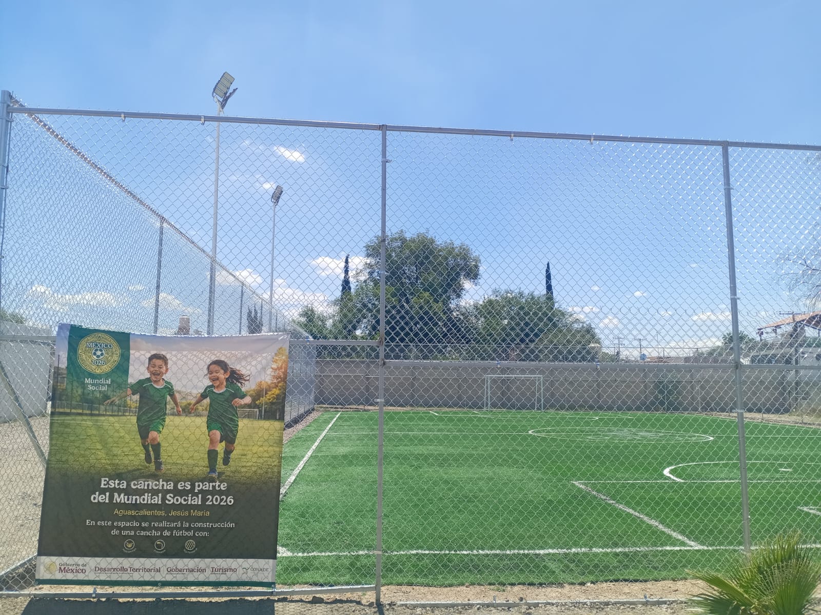 CONSTRUCCIÓN DE CANCHA FÚTBOL 5 EN FRACCIONAMIENTO SAN MARCOS EN AGUASCALIENTES