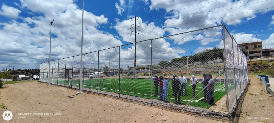 CONSTRUCCIÓN DE CANCHA FÚTBOL 5 MUJERES ILUSTRES EN AGUASCALIENTES