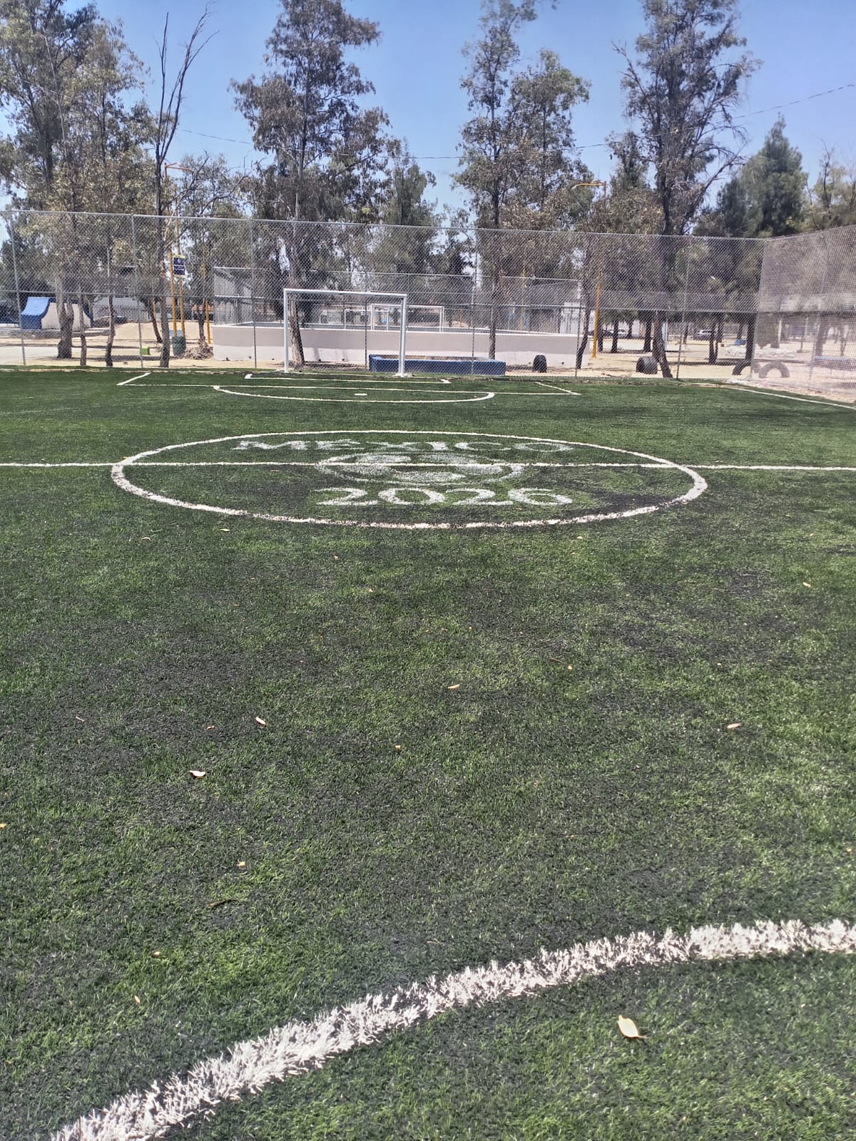 CONSTRUCCIÓN DE CANCHA FÚTBOL 5 PARQUE AZUL EN AGUASCALIENTES