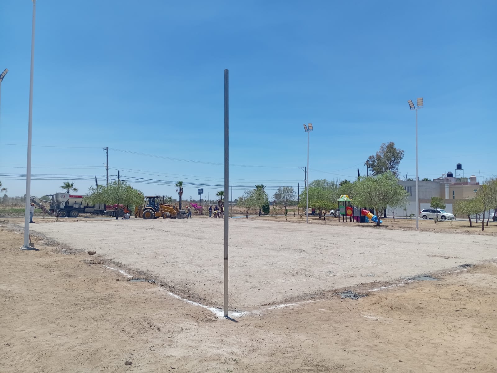 CONSTRUCCIÓN DE CANCHA FÚTBOL 5 VILLA TERESA EN AGUASCALIENTES