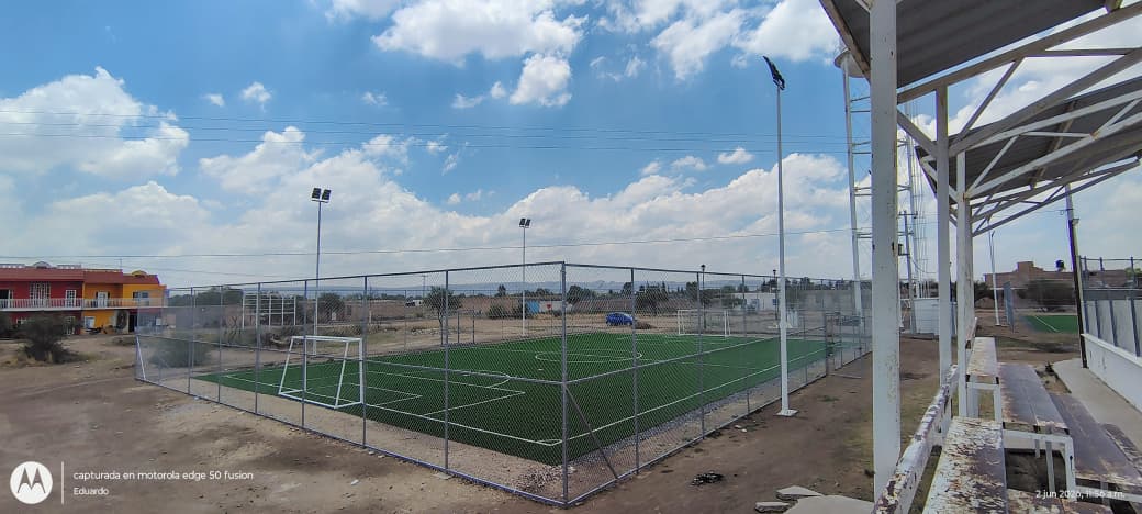 CONSTRUCCIÓN DE CANCHA FÚTBOL 5 GUADALUPE DE ATLAS 2 EN ASIENTOS