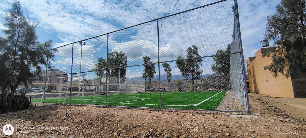 CONSTRUCCIÓN DE CANCHA FÚTBOL 5 EN LA CAPILLA EN CALVILLO