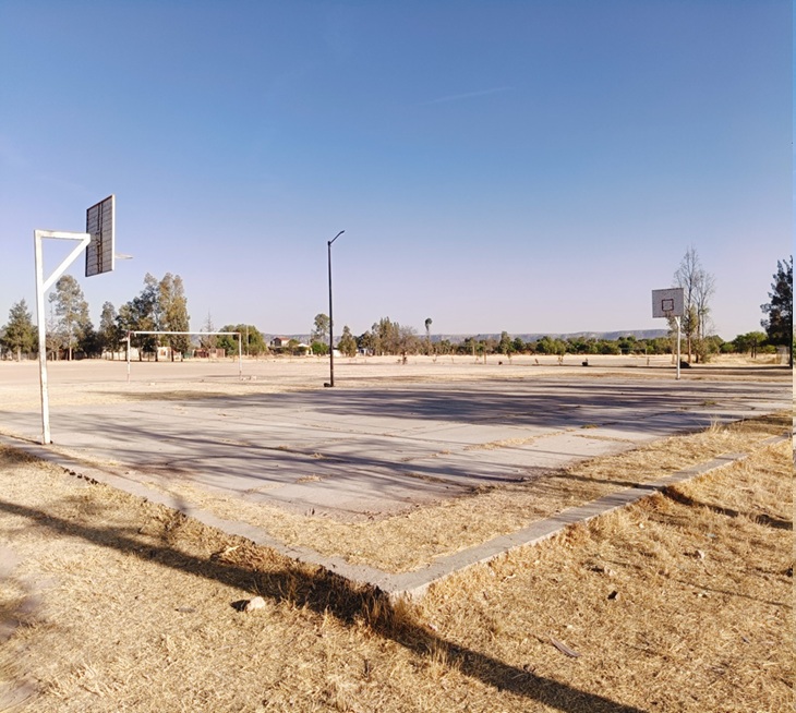 CONSTRUCCIÓN DE CANCHA FÚTBOL 5 EN UNIDAD DEPORTIVA SOR JUANA INÉS DE LA CRUZ 1 EN EL LLANO