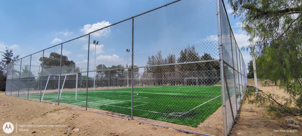 CONSTRUCCIÓN DE CANCHA FÚTBOL 5 EN PARQUE CHANEQUES EN PABELLÓN DE ARTEAGA