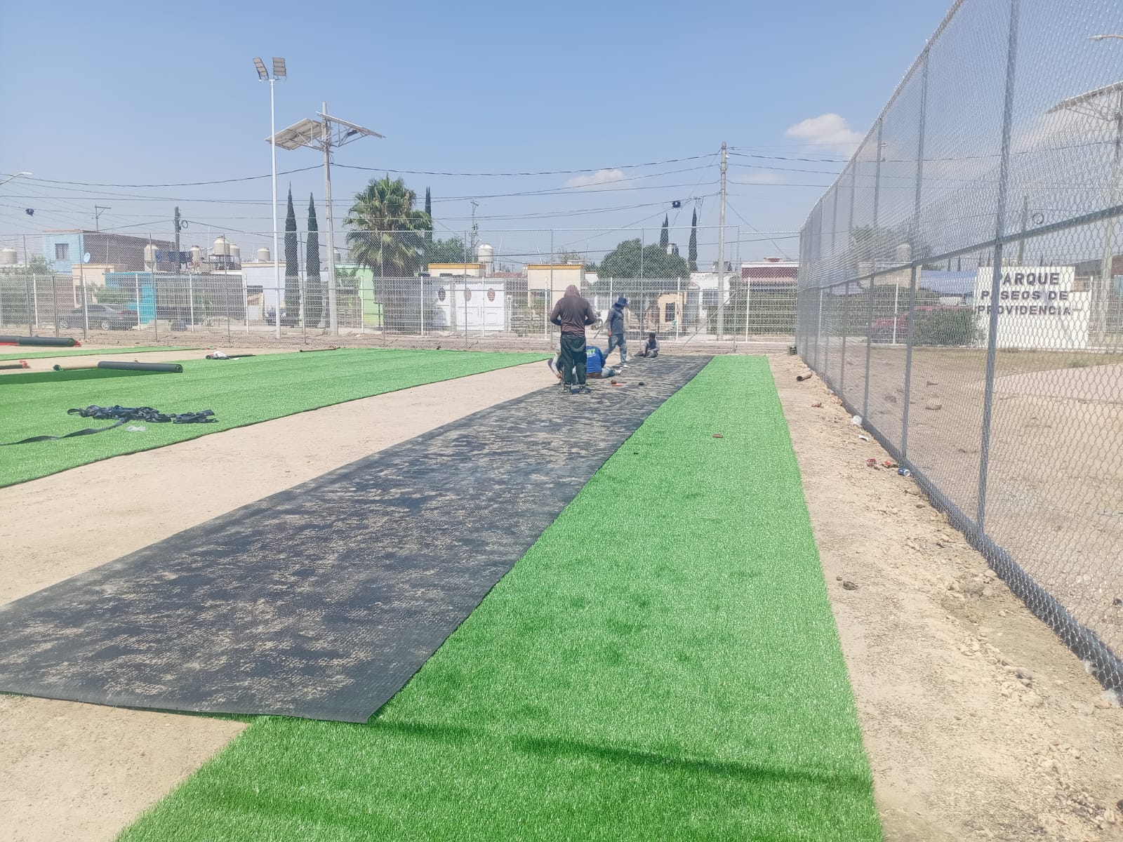 CONSTRUCCIÓN DE CANCHA FÚTBOL 7 EN UNIDAD DEPORTIVA PASEOS DE PROVIDENCIA EN SAN FRANCISCO DE LOS ROMO