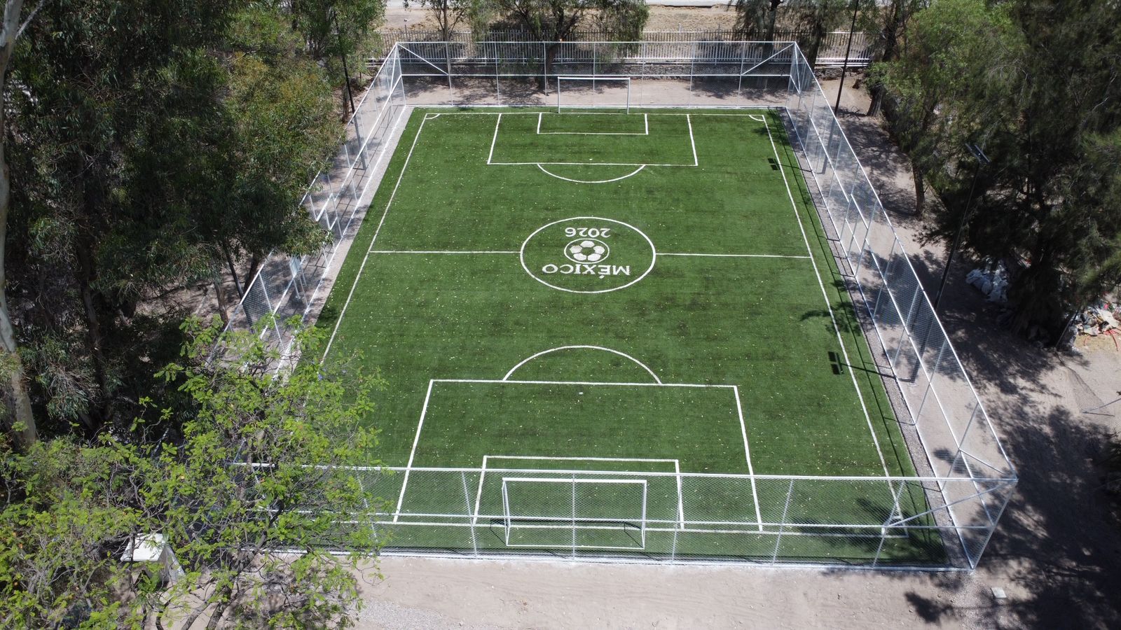 CONSTRUCCIÓN DE CANCHA FÚTBOL 5 EN CANCHA PARQUE INFANTIL RAÚL MARTÍNEZ VELASCO EN CALVILLO