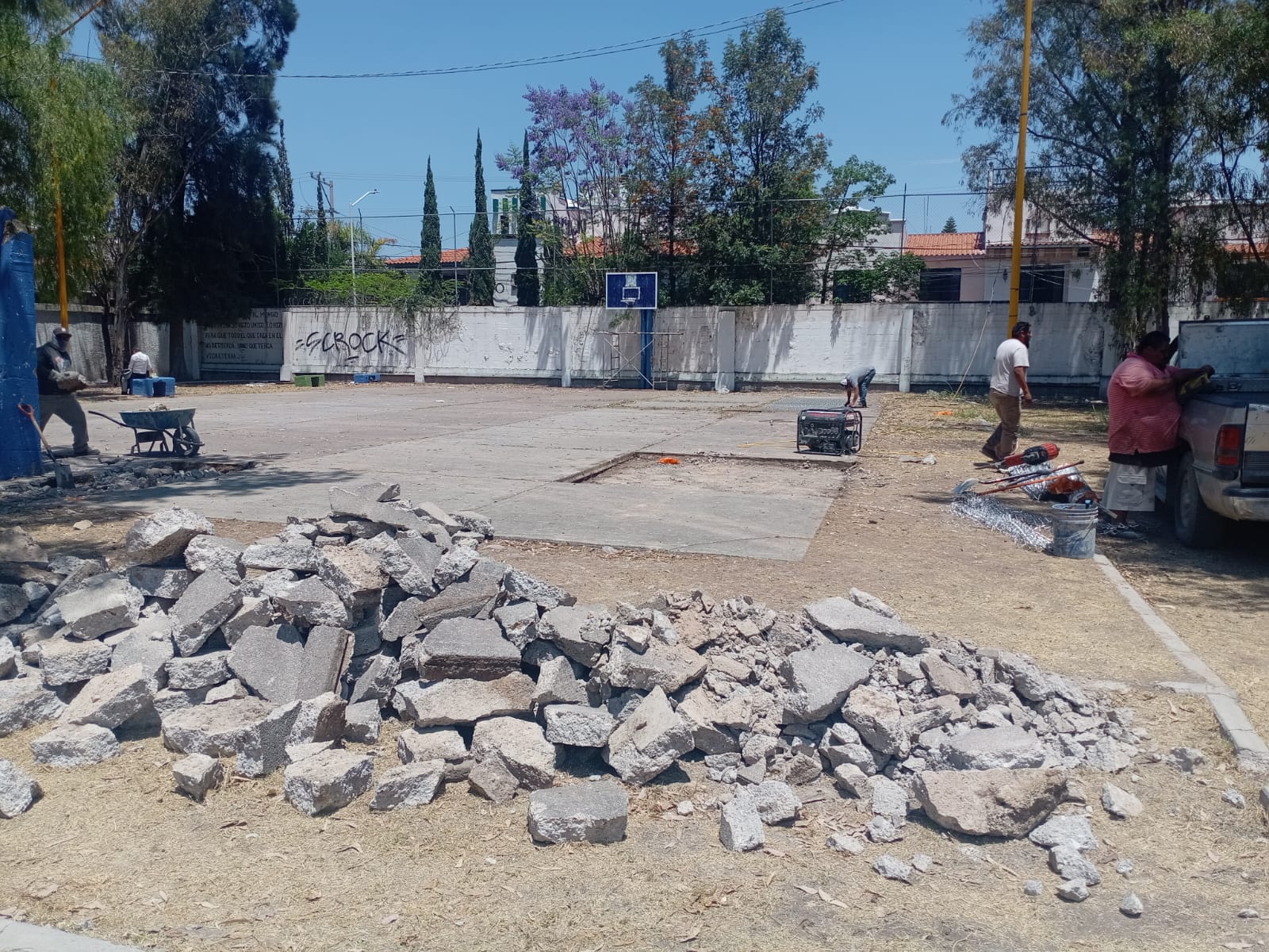 REHABILITACIÓN DE MULTICANCHA EN EL FRACCIONAMIENTO SAN MARCOS 2 EN AGUASCALIENTES