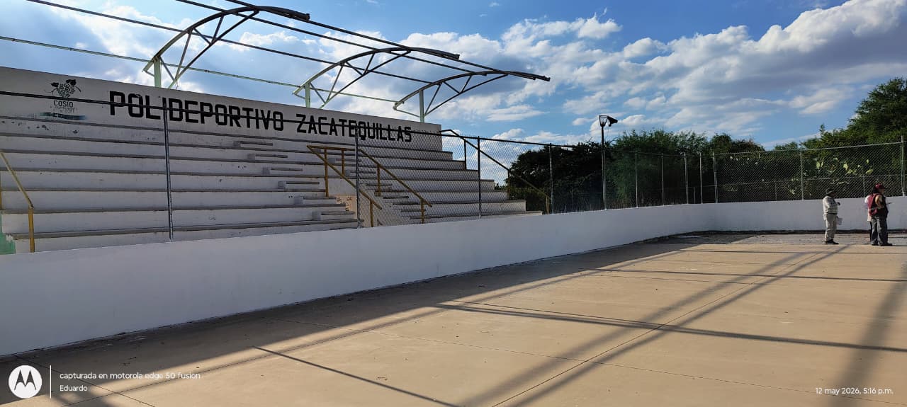 REHABILITACIÓN DE MULTICANCHA POLIDEPORTIVO ZACATEQUILLAS EN COSÍO