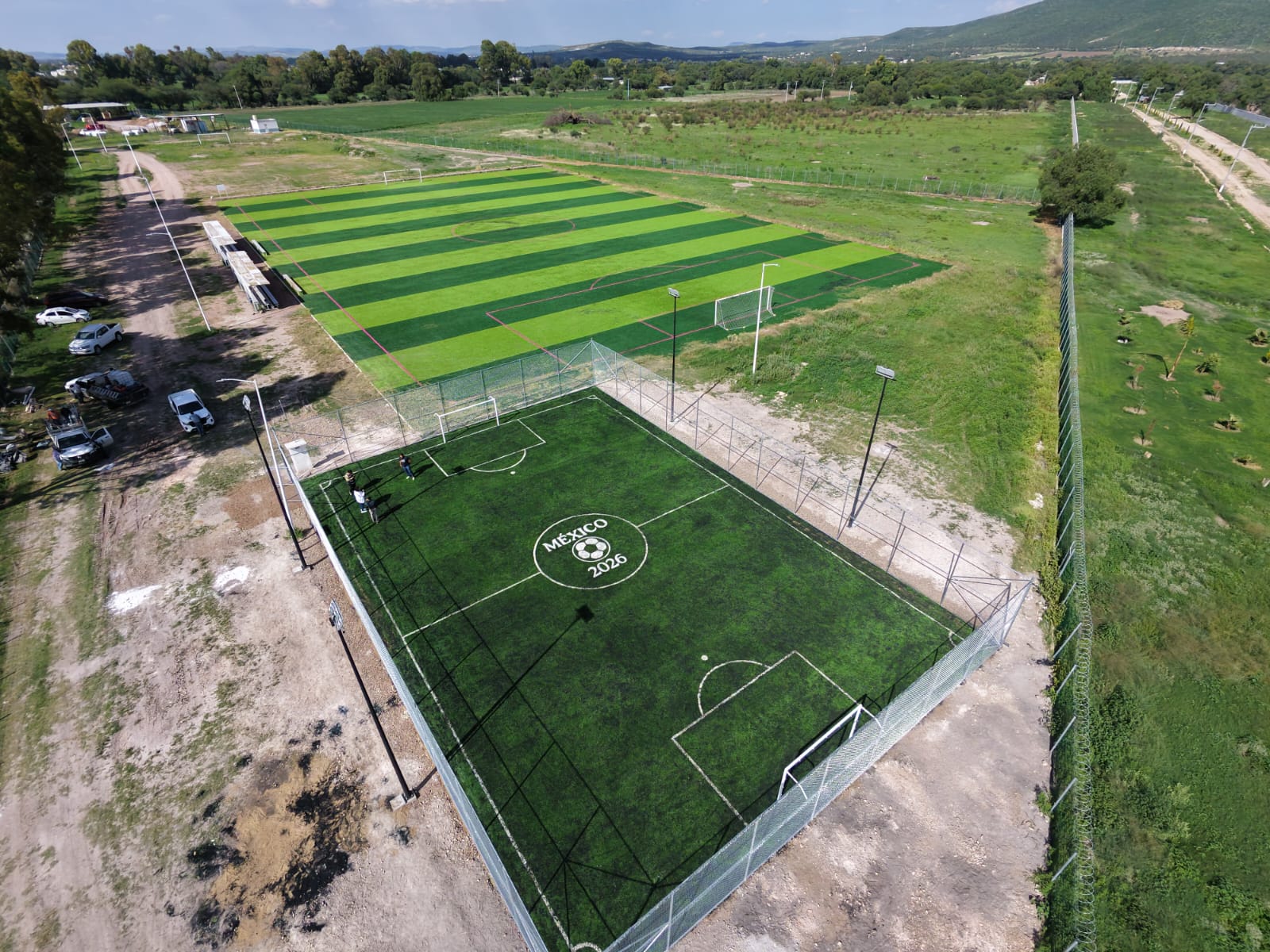 CONSTRUCCIÓN DE CANCHA FÚTBOL 5 EN  UNIDAD DEPORTIVA COMPLEJO SUR EN JEREZ