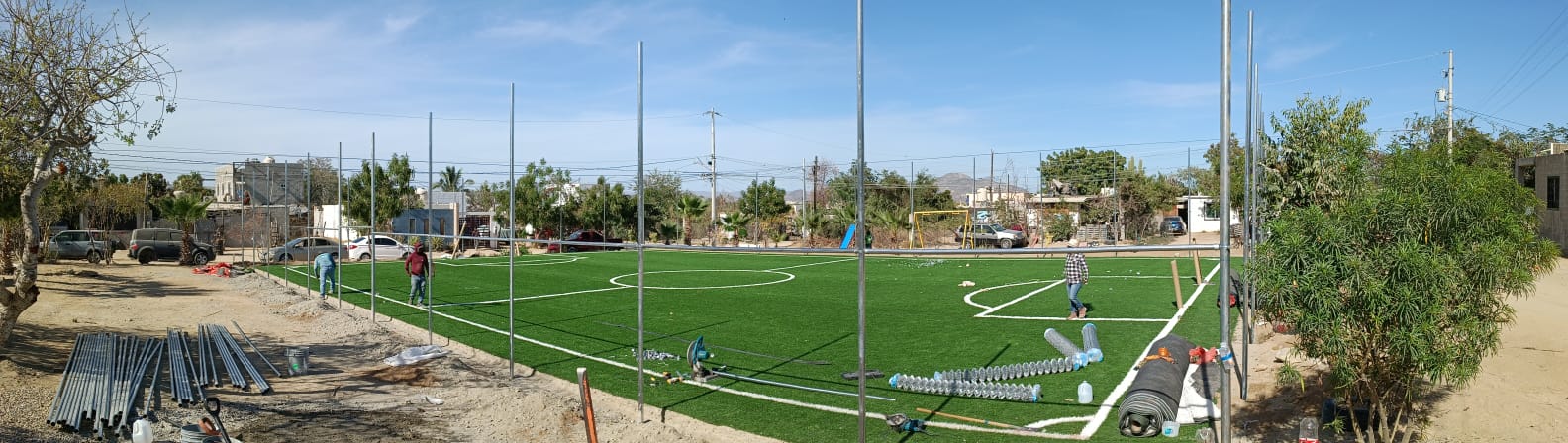 CONSTRUCCIÓN DE CANCHA FÚTBOL 5 EN VISTA HERMOSA PLUS EN LOS CABOS