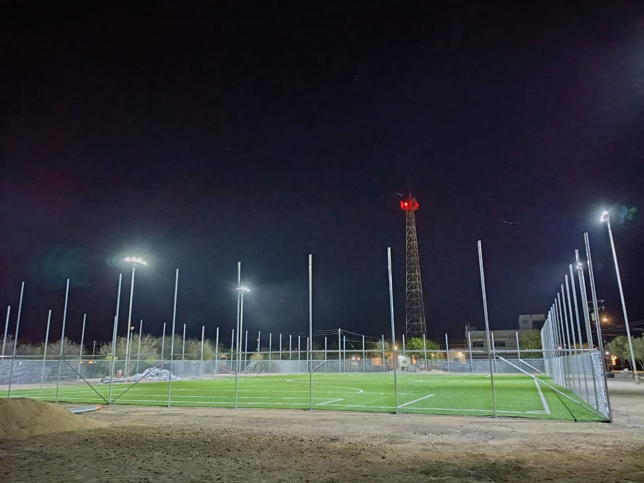 CONSTRUCCIÓN DE CANCHA FÚTBOL 5 EN PARQUE NUEVA SANTA ROSALÍA EN MULEGÉ