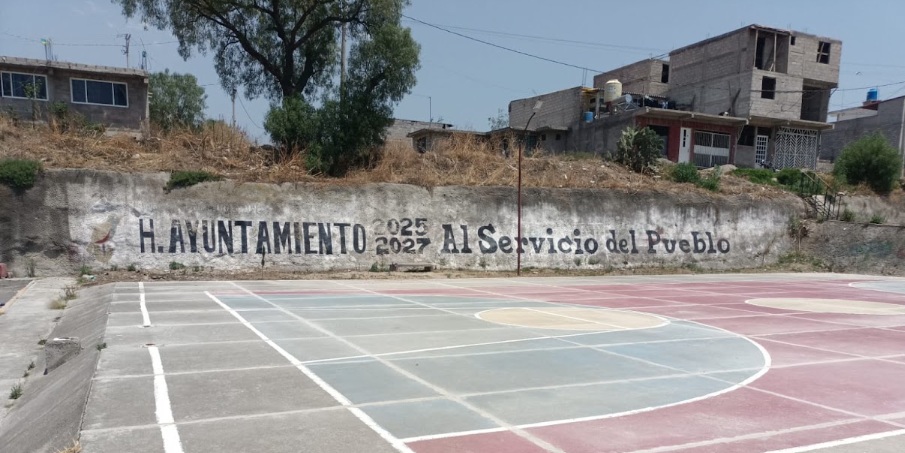 REHABILITACIÓN DE MULTICANCHA EN VÍA LÁCTEA EN CHICOLOAPAN