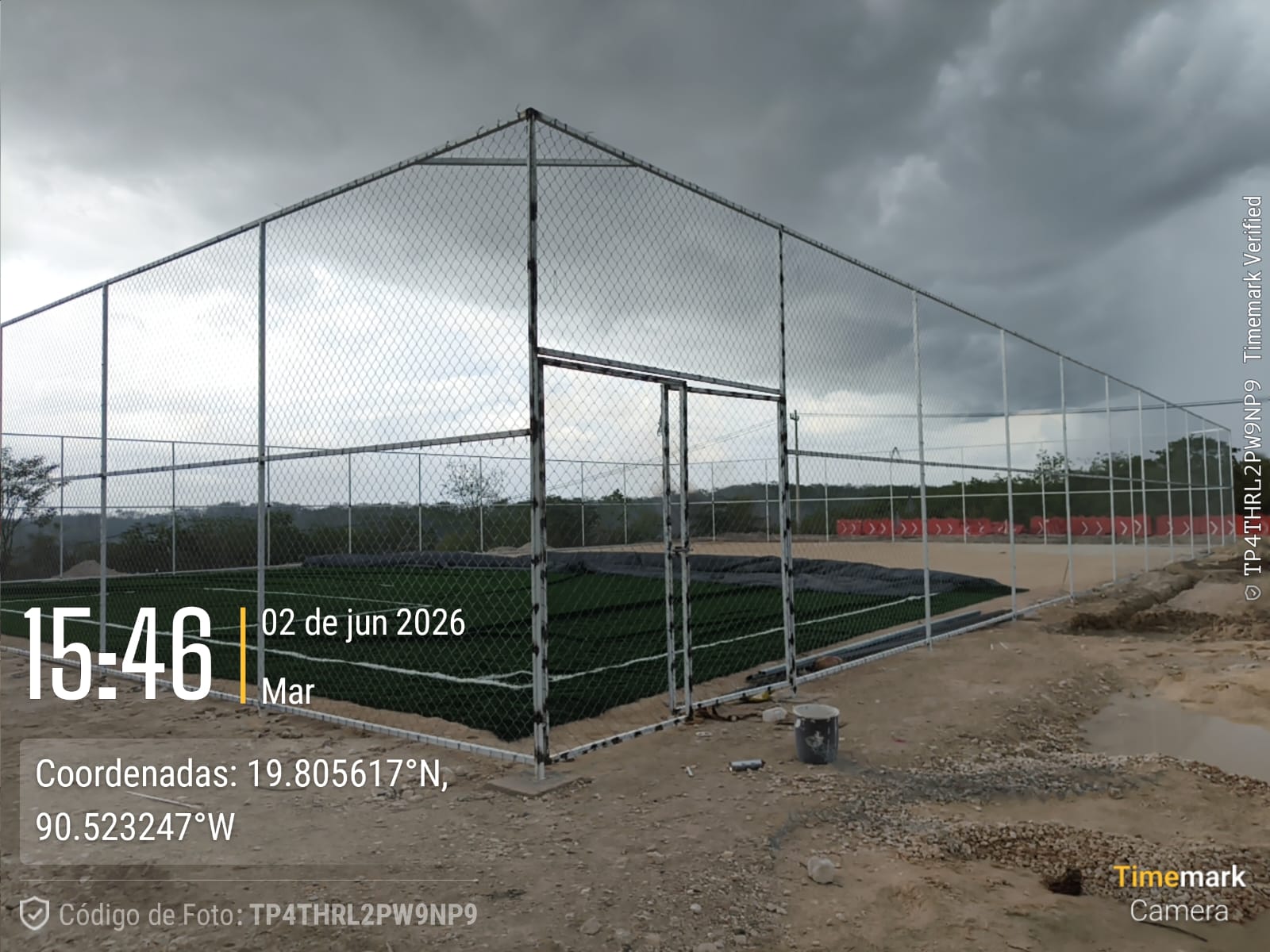 CONSTRUCCIÓN DE CANCHA DE FÚTBOL 5 EN LA CANCHA DEPORTIVA JKANANOOB GUARDIANES EN CAMPECHE
