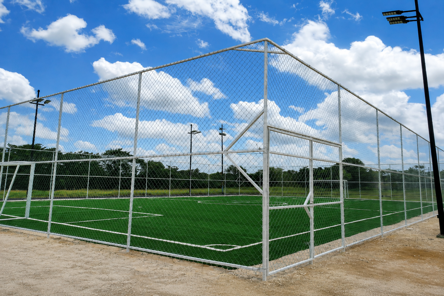 CONSTRUCCIÓN DE CANCHA DE FÚTBOL 5 EN LA CANCHA DEPORTIVA CICLOPISTA ACALÁN EN CANDELARIA