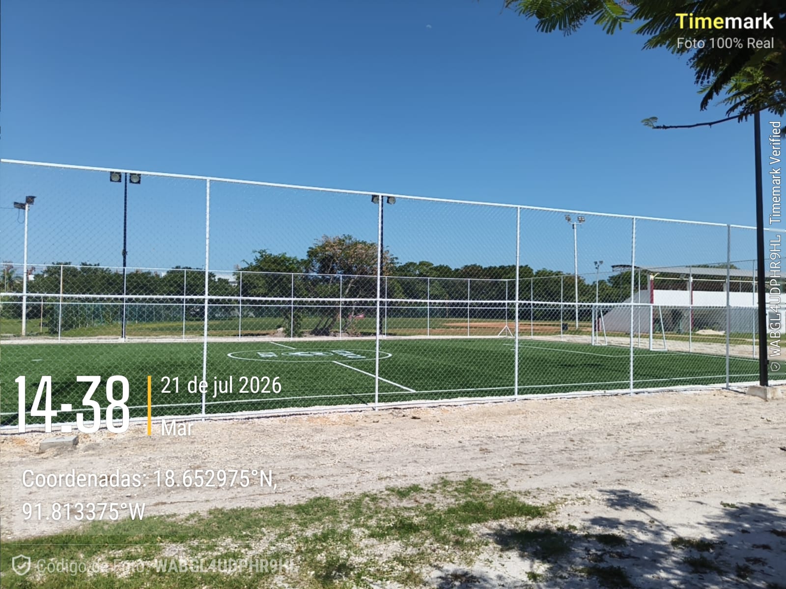 CONSTRUCCIÓN DE CANCHA DE FÚTBOL 5 EN LA CANCHA FÚTBOL CEDAR CANCHA 1 EN CARMEN