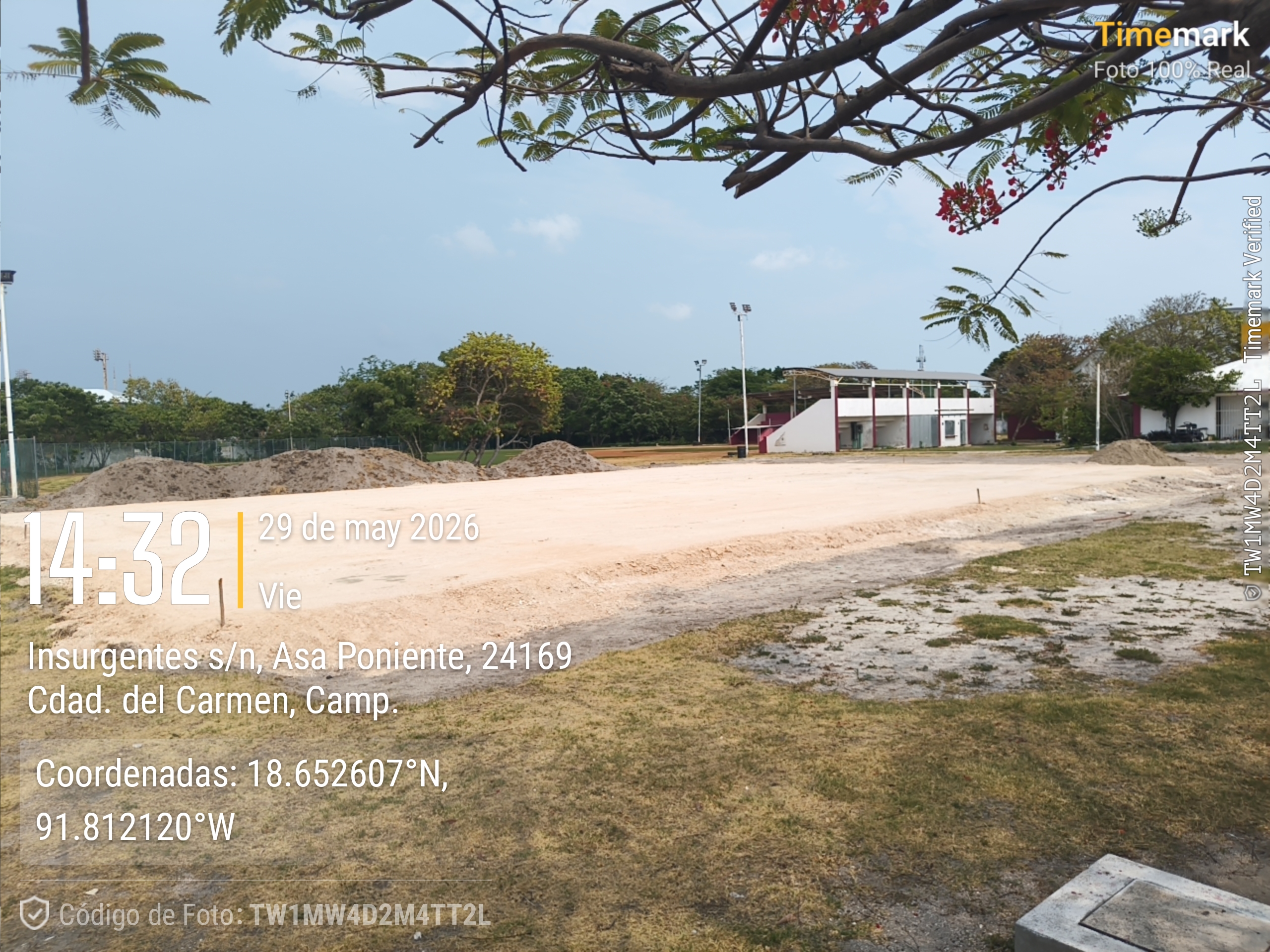 CONSTRUCCIÓN DE CANCHA DE FÚTBOL 5 EN LA CANCHA FÚTBOL CEDAR CANCHA 1 EN CARMEN