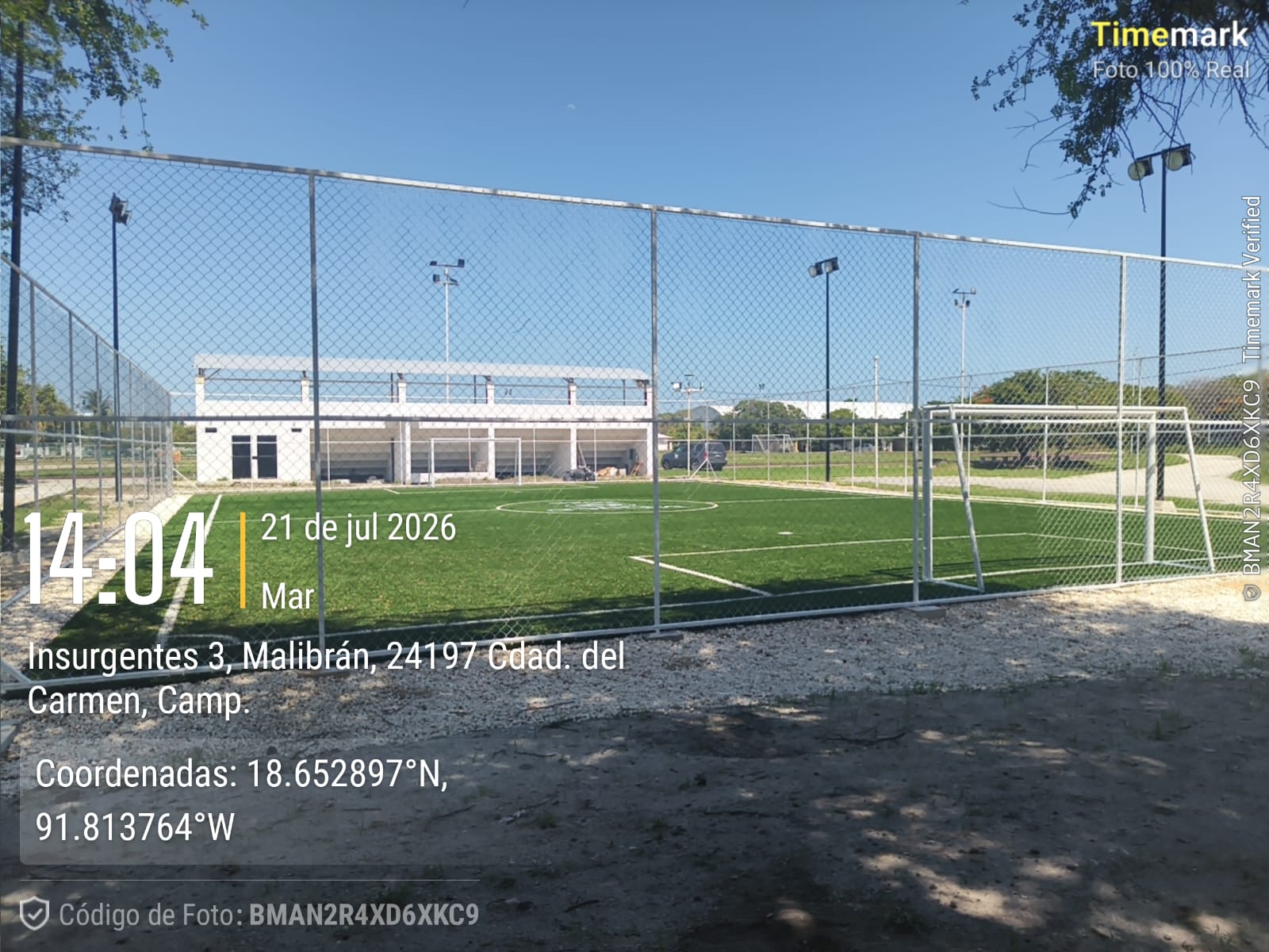 CONSTRUCCIÓN DE CANCHA DE FÚTBOL 5  EN LA CANCHA FÚTBOL CEDAR CANCHA 2 EN CARMEN