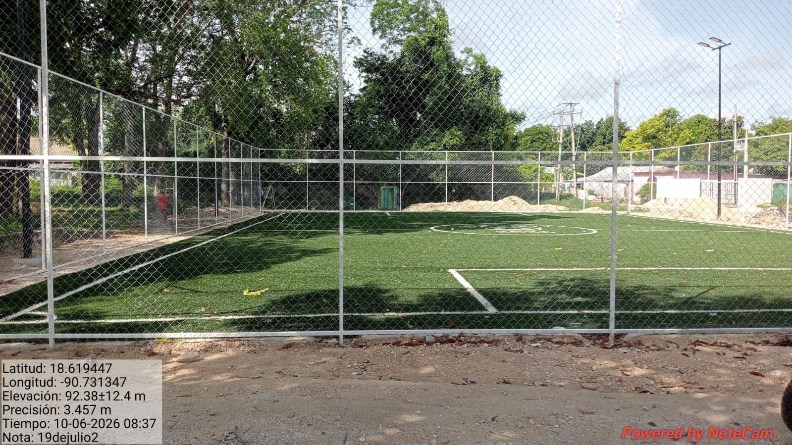 CONSTRUCCIÓN DE CANCHA DE FÚTBOL 5 EN LA CANCHA DEPORTIVA 19 DE JULIO EN ESCÁRCEGA