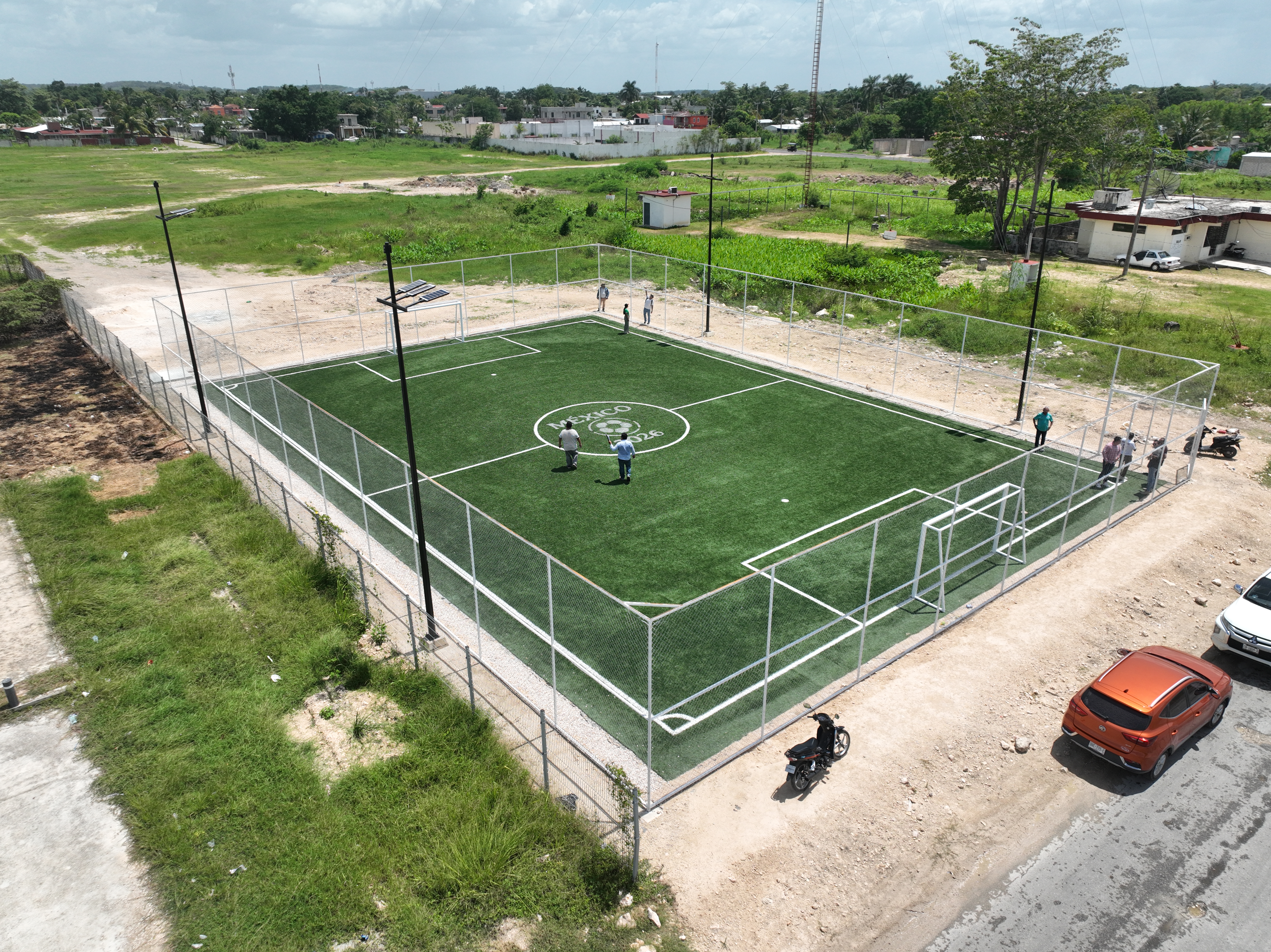 CONSTRUCCIÓN DE CANCHA DE FÚTBOL 5 EN  LA CANCHA DE FÚTBOL PLAN CHAC EN ESCÁRCEGA