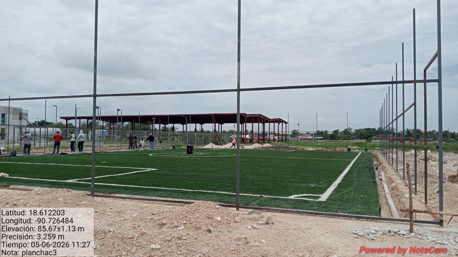 CONSTRUCCIÓN DE CANCHA DE FÚTBOL 5 EN  LA CANCHA DE FÚTBOL PLAN CHAC EN ESCÁRCEGA