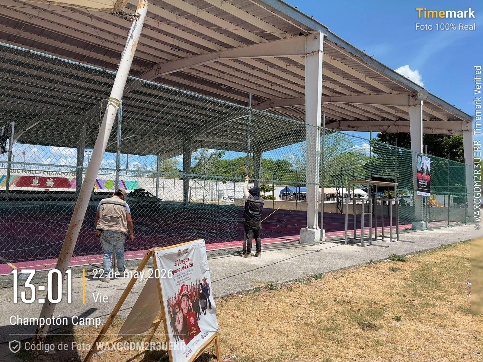 REHABILITACIÓN DE MULTICANCHA EN DEPORTIVO ULISES SANSORES 