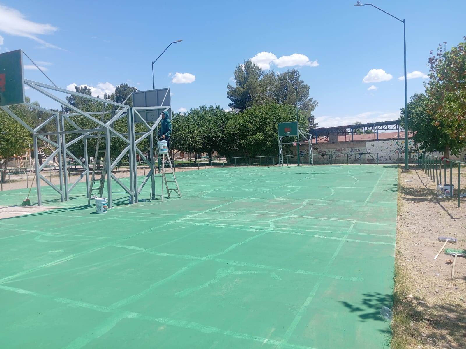 REHABILITACIÓN DE MULTICANCHA EN PLAZA HÉROES DE LA REPÚBLICA 1 EN NUEVO CASAS GRANDES