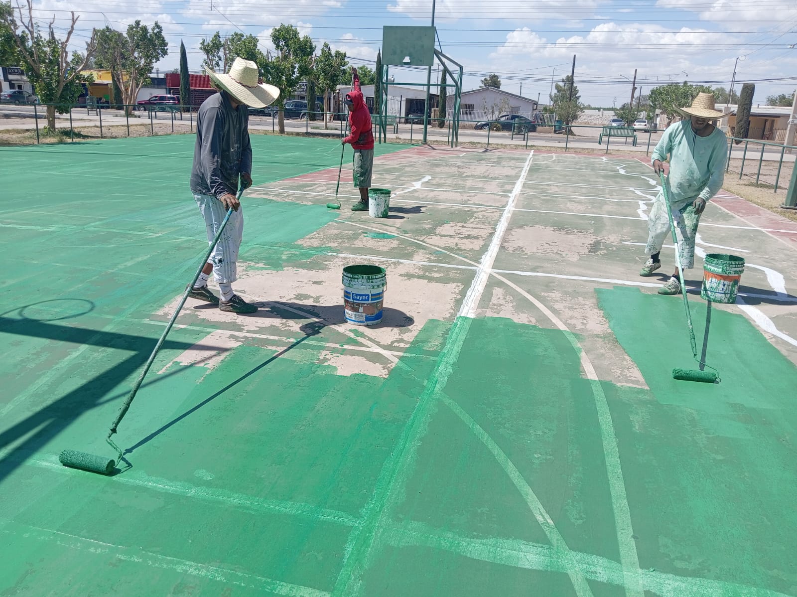 REHABILITACIÓN DE MULTICANCHA EN PLAZA HÉROES DE LA REPÚBLICA 2 EN NUEVO CASAS GRANDES
