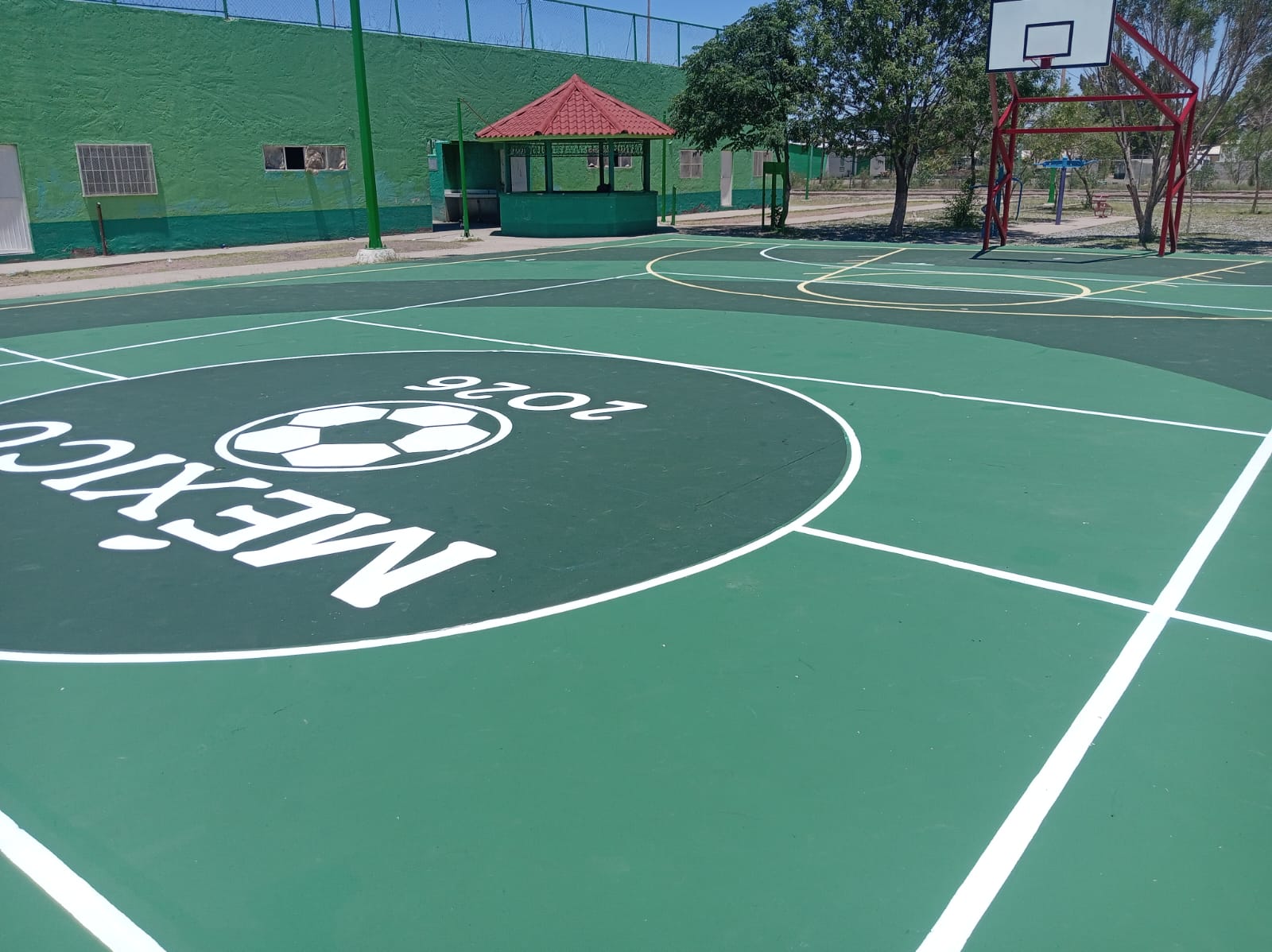 REHABILITACIÓN DE MULTICANCHA EN COLONIA CHIHUAHUITA EN AHUMADA