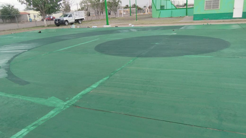 REHABILITACIÓN DE MULTICANCHA EN COLONIA CHIHUAHUITA EN AHUMADA