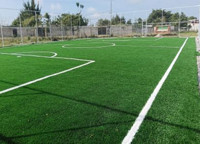 CONSTRUCCIÓN DE CANCHA DE FÚTBOL 5 EN LA UNIDAD DEPORTIVA MUNICIPAL EN LAS ROSAS