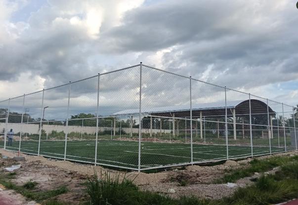 CONSTRUCCIÓN DE CANCHA DE FÚTBOL 5 EN LA UNIDAD DEPORTIVA MUNICIPAL EN CATAZAJÁ