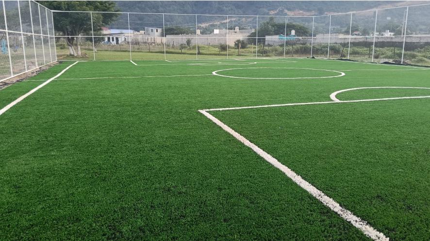 CONSTRUCCIÓN DE CANCHA DE FÚTBOL 5 EN LA UNIDAD DEPORTIVA EN TEOPISCA