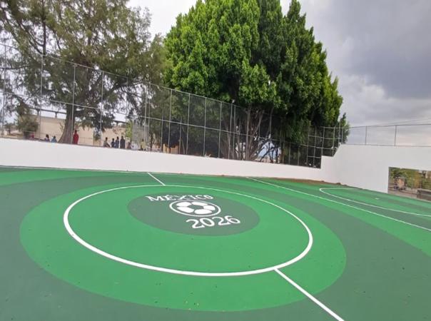 REHABILITACIÓN DE CANCHA DE FÚTBOL 7 EN UNIDAD DEPORTIVA PROFESOR VÍCTOR MANUEL ARANDA EN COMITÁN DE DOMÍNGUEZ
