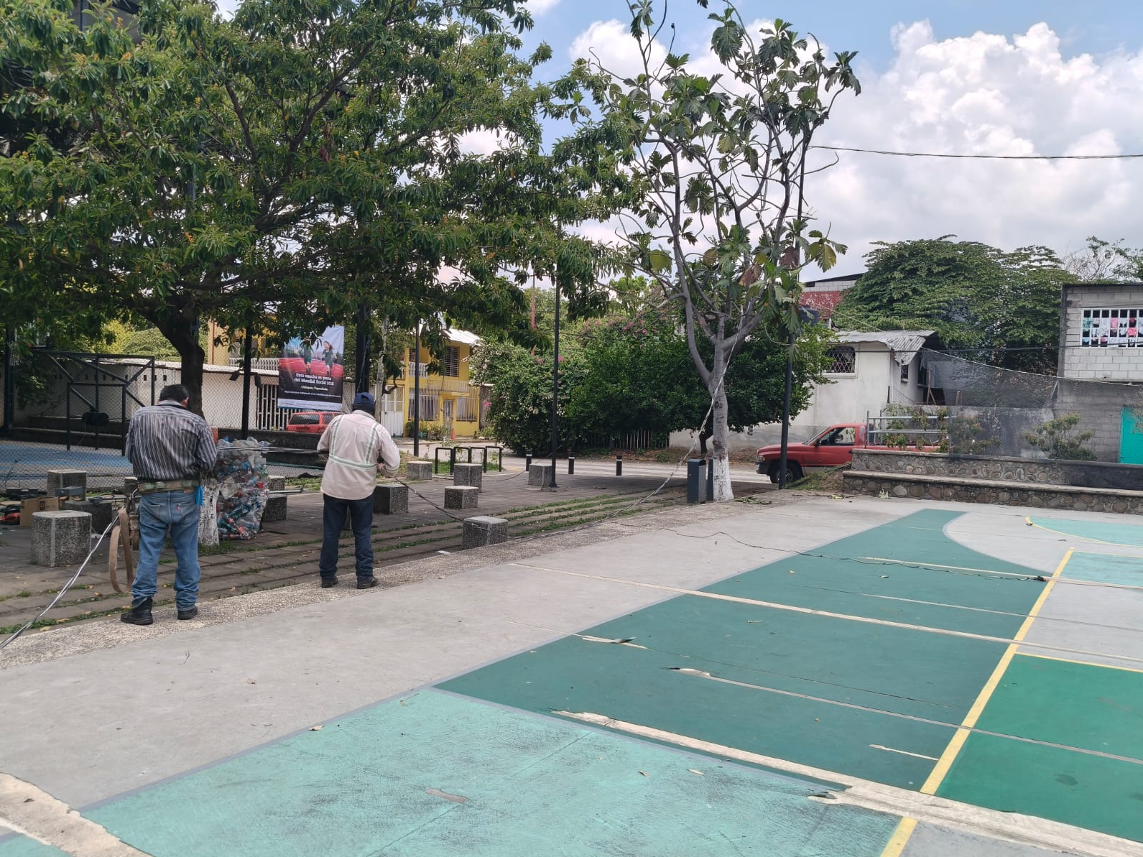 REHABILITACIÓN DE MULTICANCHA TECHADA EN COLONIA PEDREGAL DE SAN ÁNGEL 