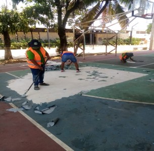 REHABILITACIÓN DE MULTICANCHA TECHADA EN PARQUE PAKAL NA EN PALENQUE