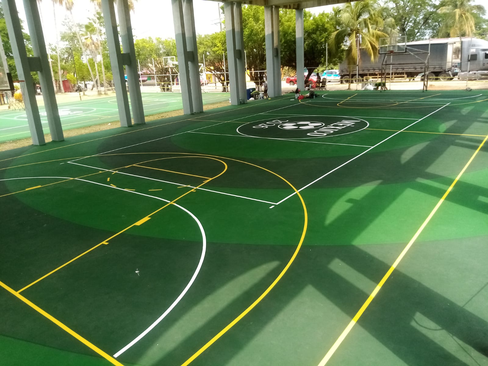 REHABILITACIÓN DE MULTICANCHA TECHADA EN PARQUE PAKAL NA EN PALENQUE