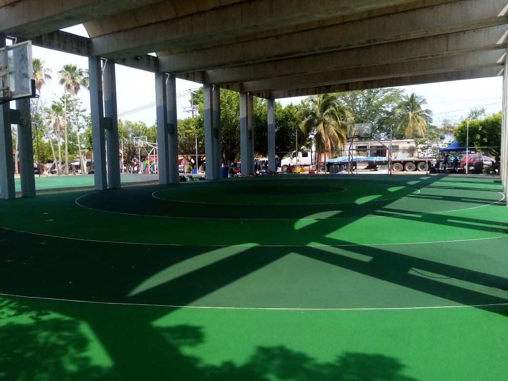 REHABILITACIÓN DE MULTICANCHA TECHADA EN PARQUE PAKAL NA EN PALENQUE