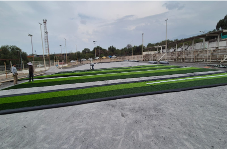 CONSTRUCCIÓN DE CANCHA FÚTBOL 5 EN UNIDAD DEPORTIVA OSCAR FLORES TAPIA LA MAQUINITA EN SALTILLO 1