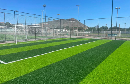 CONSTRUCCIÓN DE CANCHA FÚTBOL 5 EN UNIDAD DEPORTIVA OSCAR FLORES TAPIA LA MAQUINITA EN SALTILLO 2