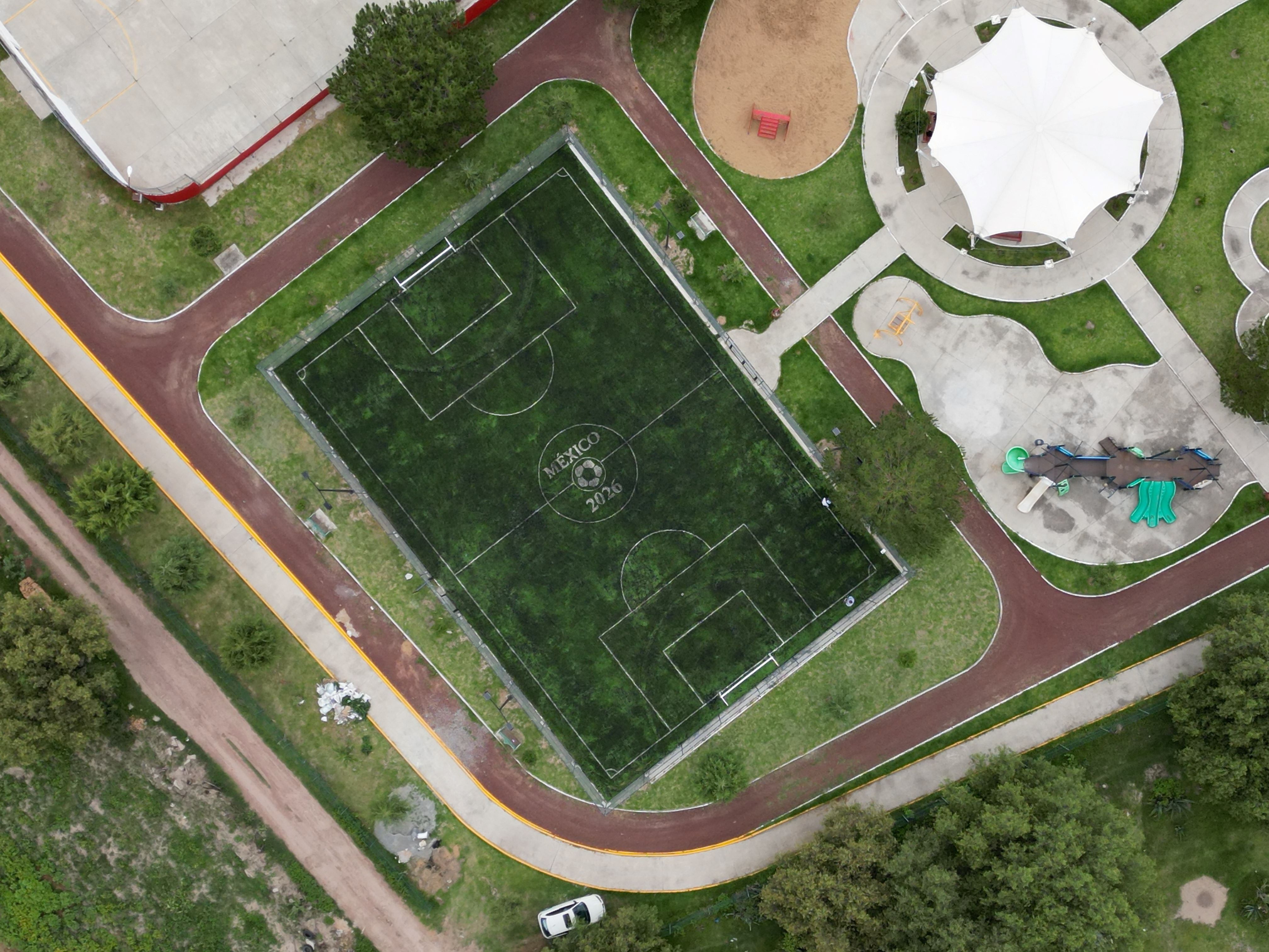 CONSTRUCCIÓN DE CANCHA FÚTBOL 5 EN SAN BARTOLO XALTO EN AXAPUSCO