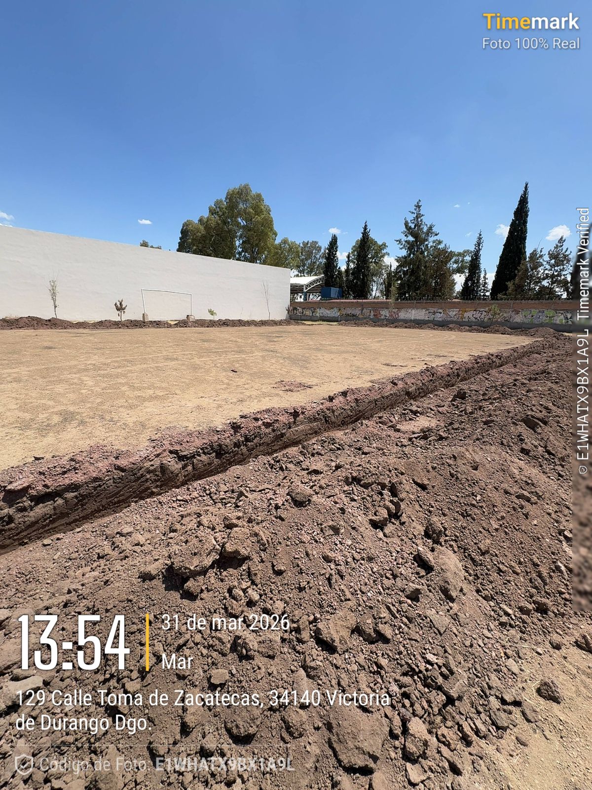 CONSTRUCCIÓN DE CANCHA DE FÚTBOL 5 EN PALACIO DE LOS COMBATES EN DURANGO